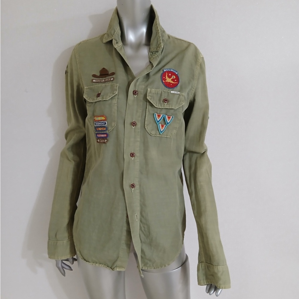 Olive Green Embroidered Women's Jacket